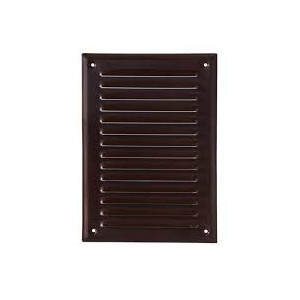 Osłona kratki skośna metalowa 140x140 brąz