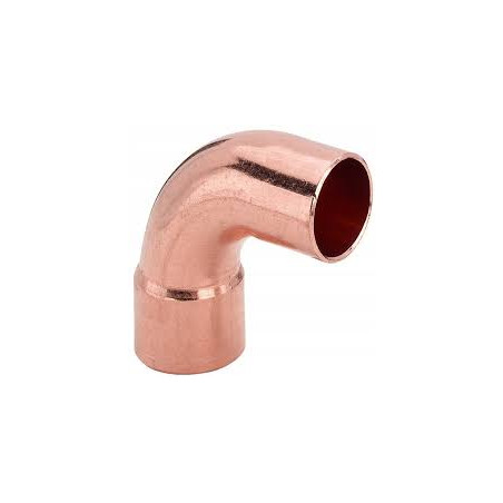 Miedź kolano nyplowe 90/28