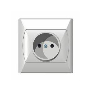 Gniazdko pojedyńcze bez uziemienia Akcent