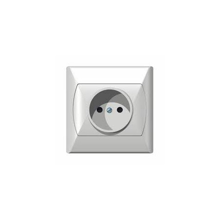 Gniazdko pojedyńcze bez uziemienia Akcent