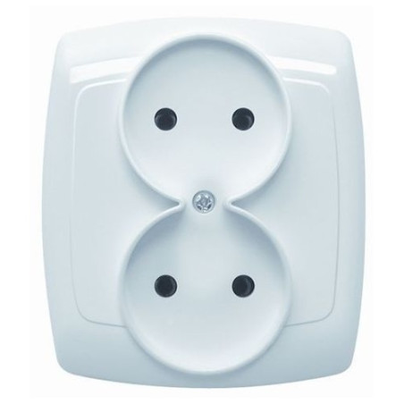 Gniazdko podwójne bez uziemienia BINGO