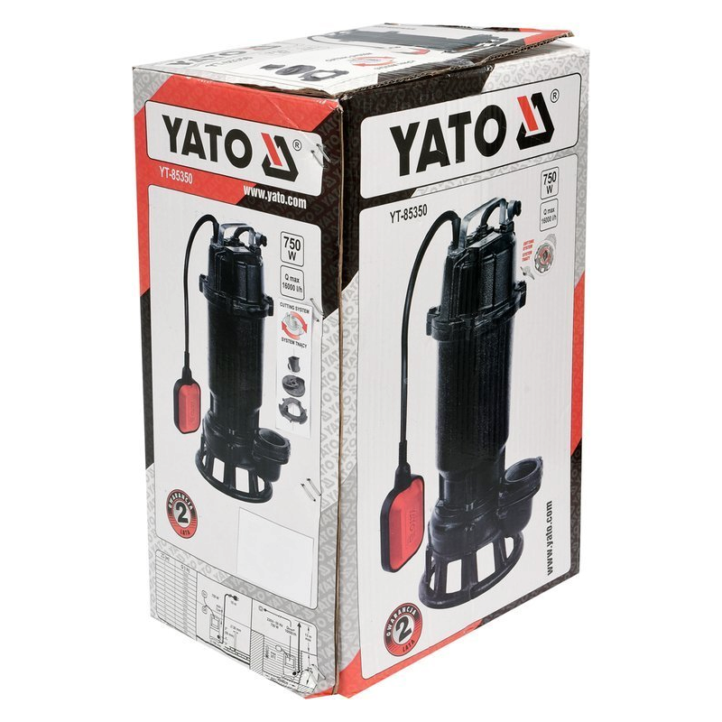 Pompa   do wody YATO żeliwna z frezem tnącym