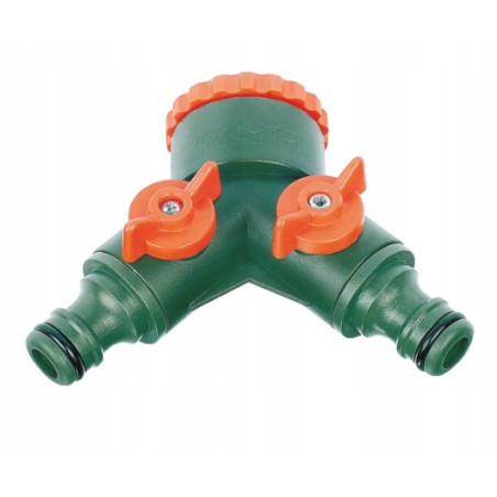 w   Trójnik z 2-ma zaworami i redukcją