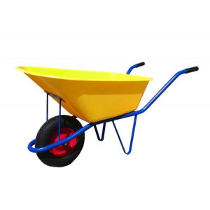 Taczka  budowlana z pojemikiem plastykowym, pojemność 140 L kolor (wybierany losowo)