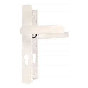 Klamka do drzwi  z szyldem 72 wkład biała