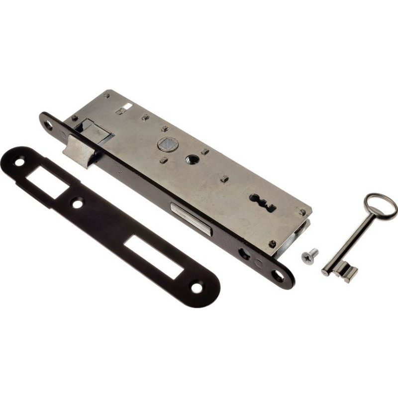 Zamek drzwiowy wąski 72/34 klucz/zapadka