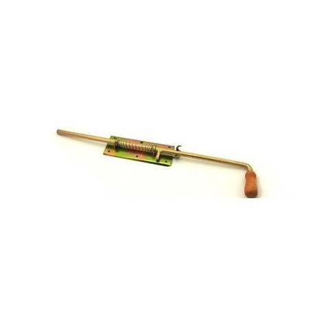 Zasuwa ryglowa+sprężyna  300/14mm ocynk z gałką