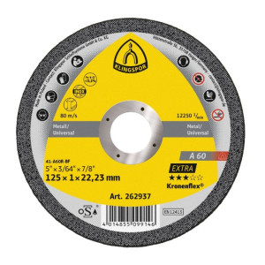 Tarcza    do przecinania stali    125x1,0 Klingspo
