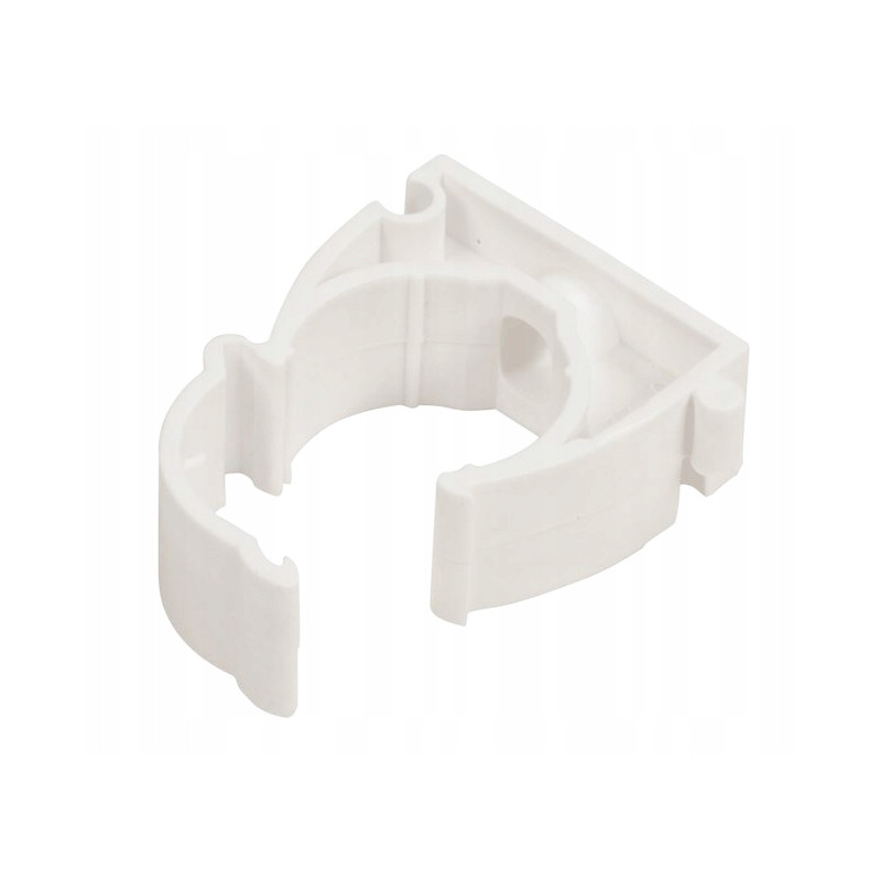 Uchwyt do rur zamykany 18 biały