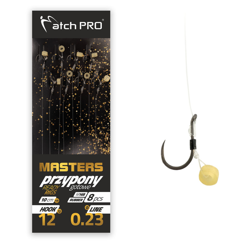 Przypony MF MASTERS RUBBER M16B Nr10/0,23 8szt Mpr