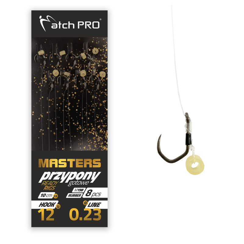 Przypony MF MASTERS RUBBER M19B Nr10/0,23 8szt Mpr