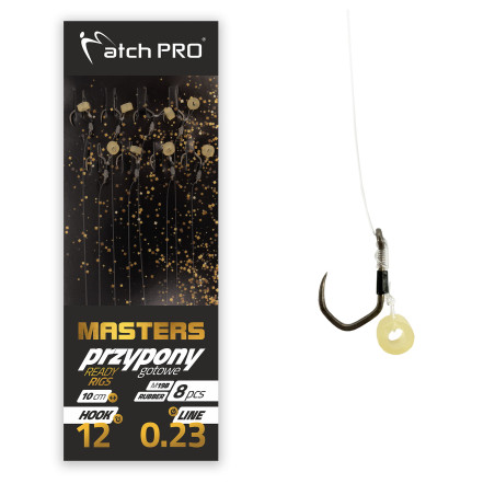 Przypony MF MASTERS RUBBER M19B Nr12/0,23 8szt Mpr
