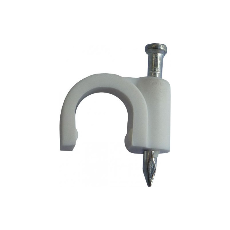 Uchwyt okrągły do kabli fi.  8mm 100szt.Blister