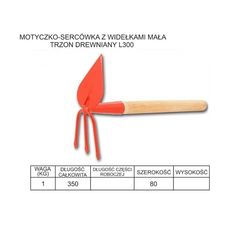 Haczka serce-widełki Opr.L- 300