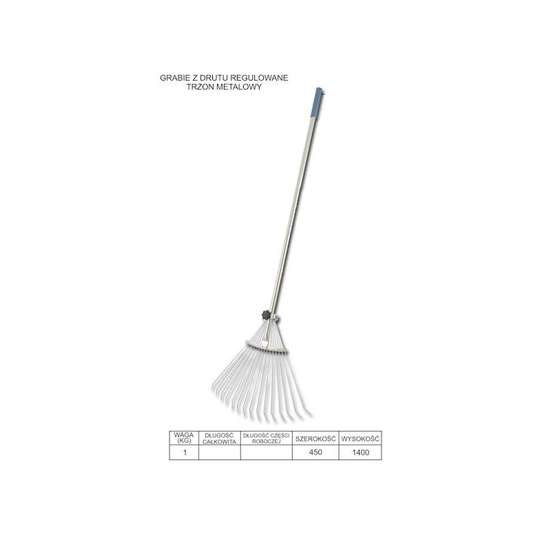 Grabie do liści regulowane z drutu oprawne