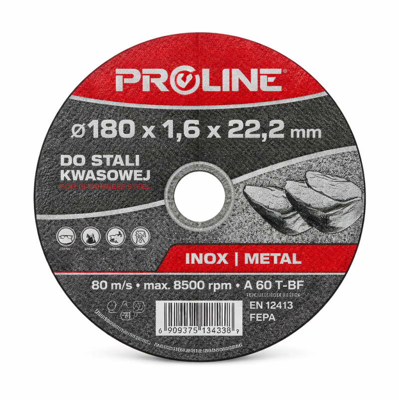 Tarcza    do  stali kwasowej 180X1,6 PROLINE