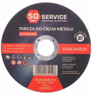 Tarcza    do przecinania stali    125x1,0  SQ