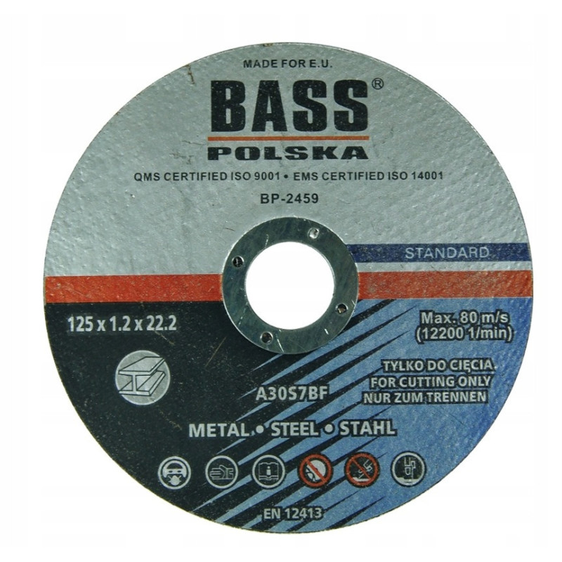 Tarcza    do przecinania stali    125x1,2    BASS