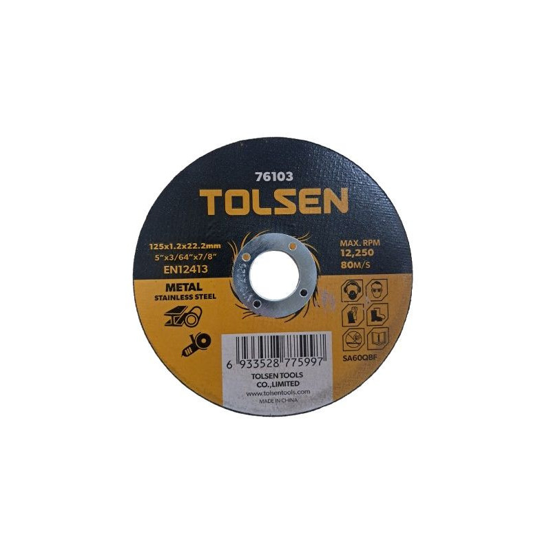 Tarcza    do przecinania stali    125x1,2   TOLSEN