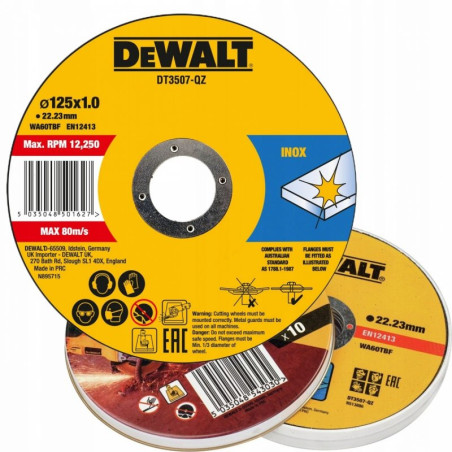 Tarcza    do przecinania stali    125x1,6 DEWALT