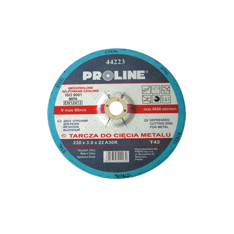 Tarcza    do przecinania stali    230x3,0 PROLINE
