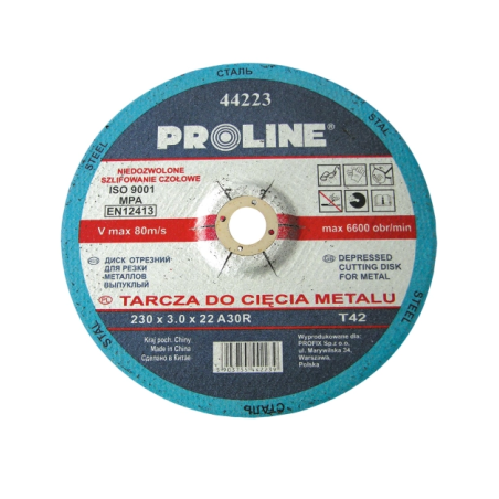 Tarcza    do przecinania stali    230x3,0 PROLINE