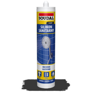 Silikon sanitarny 300ml czarny SOUDAL
