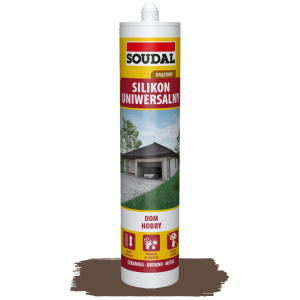 Silikon uniwersalny 300ml  brązowy  SOUDAL