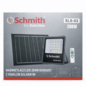 Lampa LED z panelem solarnym 200W SCHMITH