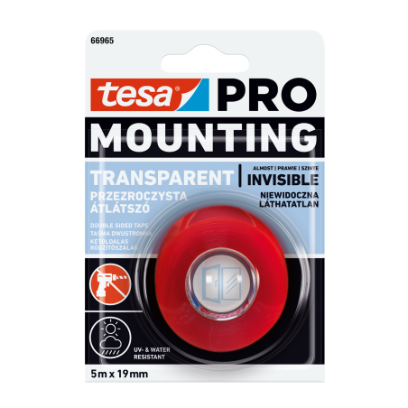 TESA Taśma montaż.dwustr. przez. 1,5mx19mm PRO