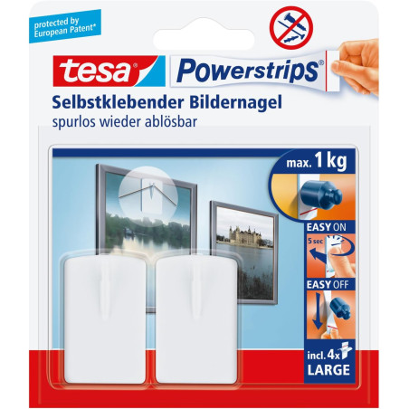 TESA Haczyki samoprz.POWERSTRIPS 2szt. do obrazów