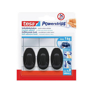 TESA Haczyki samoprz.POWERSTRIPS 3szt. owalne czar