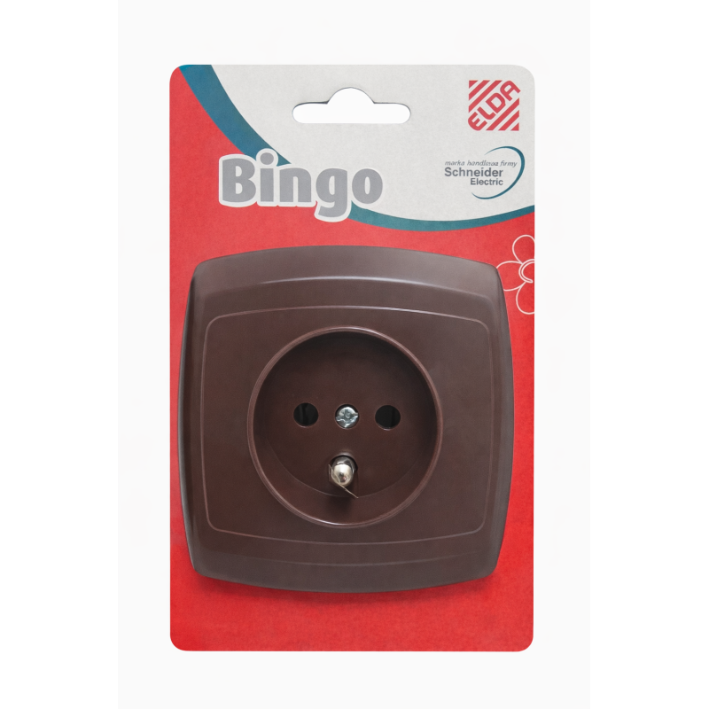 Gniazdko pojedyńcze z uziemieniem BINGO