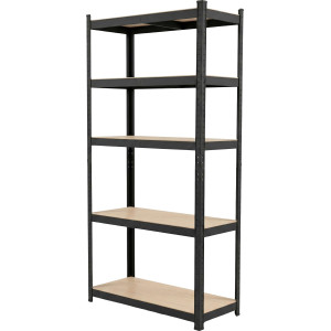 Regał met.wcis.5pół.1800x900x400mm,175kg czarny