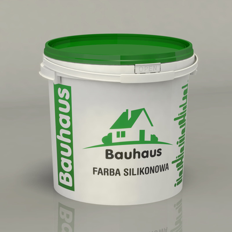 FARBA SILIKONOWA W10 BAUHAUS 10KG – ELEWACYJNA, ODPORNA NA WARUNKI ATMOSFERYCZNE