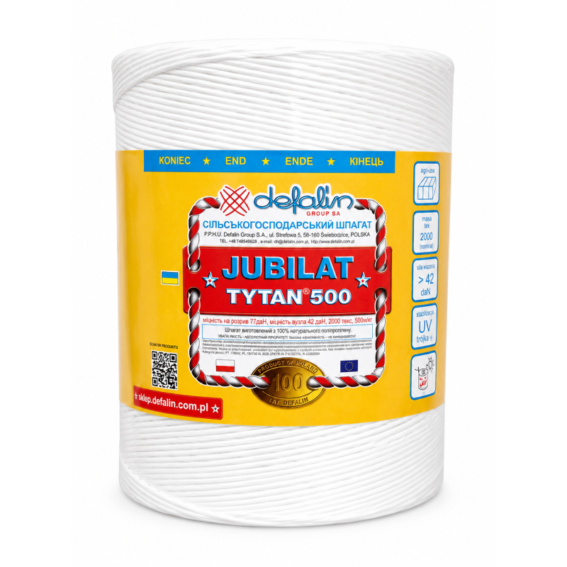 SZNUREK DO PRAS 2000 TEX JUBILAT TYTAN 500 4KG