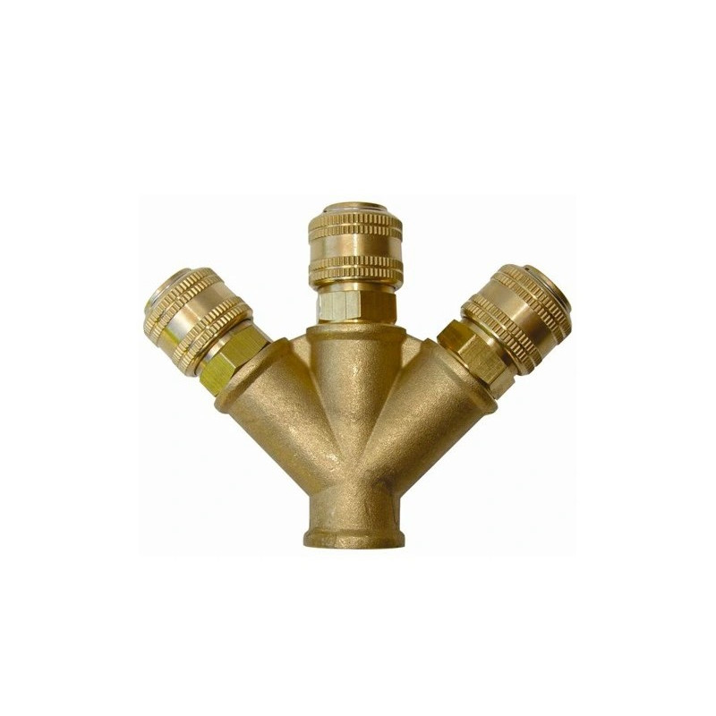 SZYBKOZŁ. pneum. trójnik GW 1/2' mosiądz