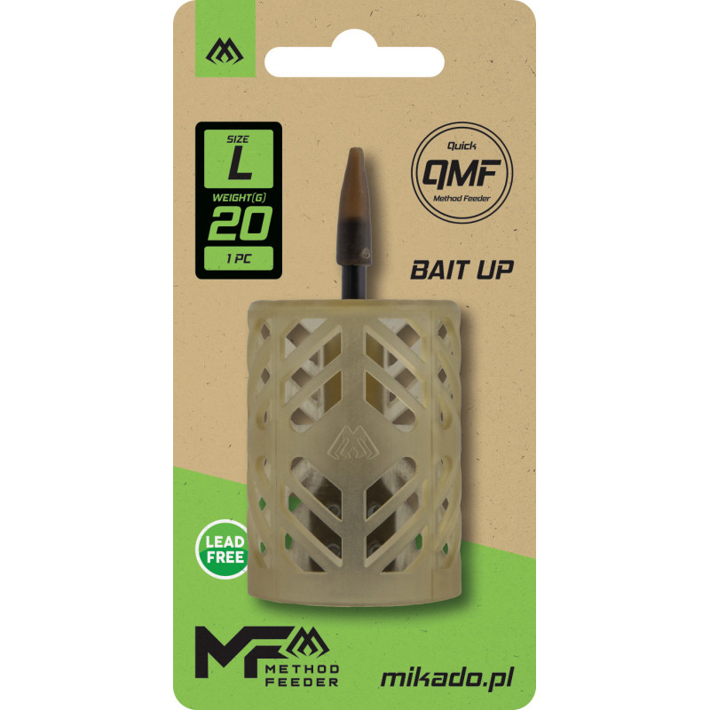 KOSZYCZEK - BAIT UP FEEDER - Q.M.F. rozm. L - 20g