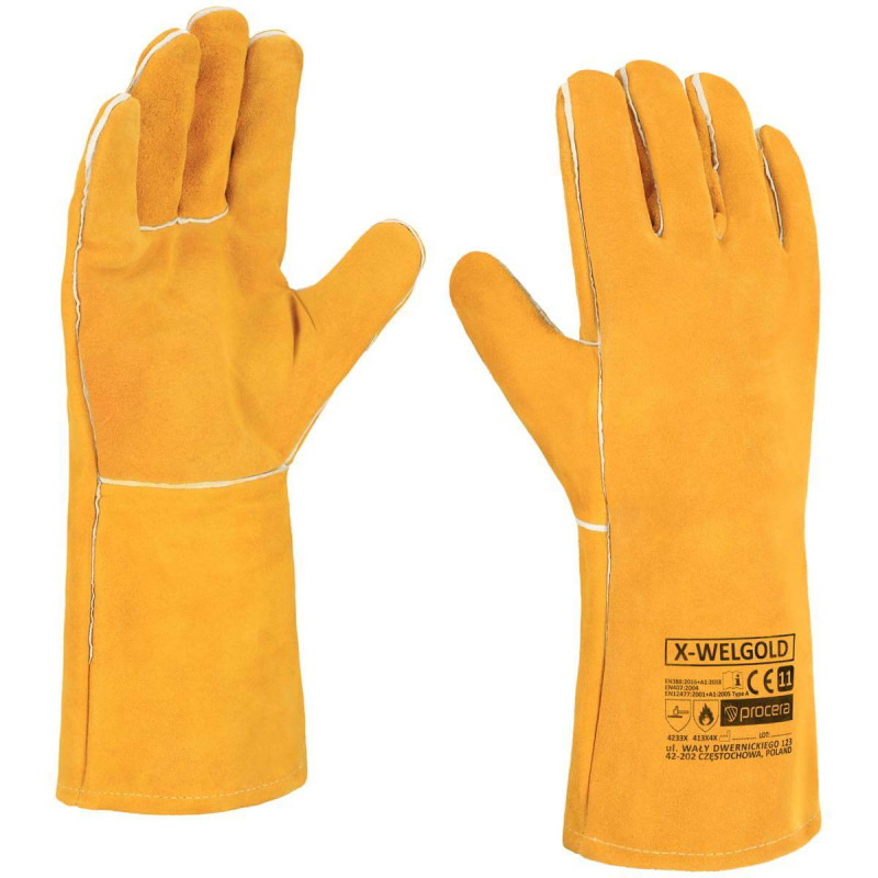 RĘKAWICE SKÓRZANE SPAWALNICZE X-WELGOLD PROCERA – ROZMIAR 11