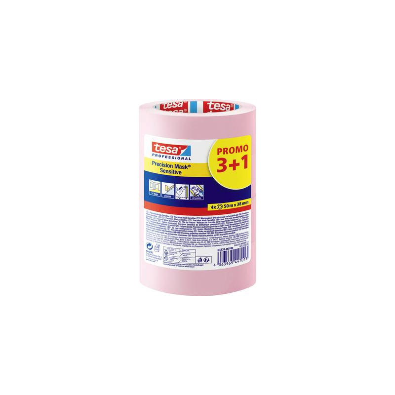 TESA Zestaw taśm WASHI MULTI 3+1 50mx38mm