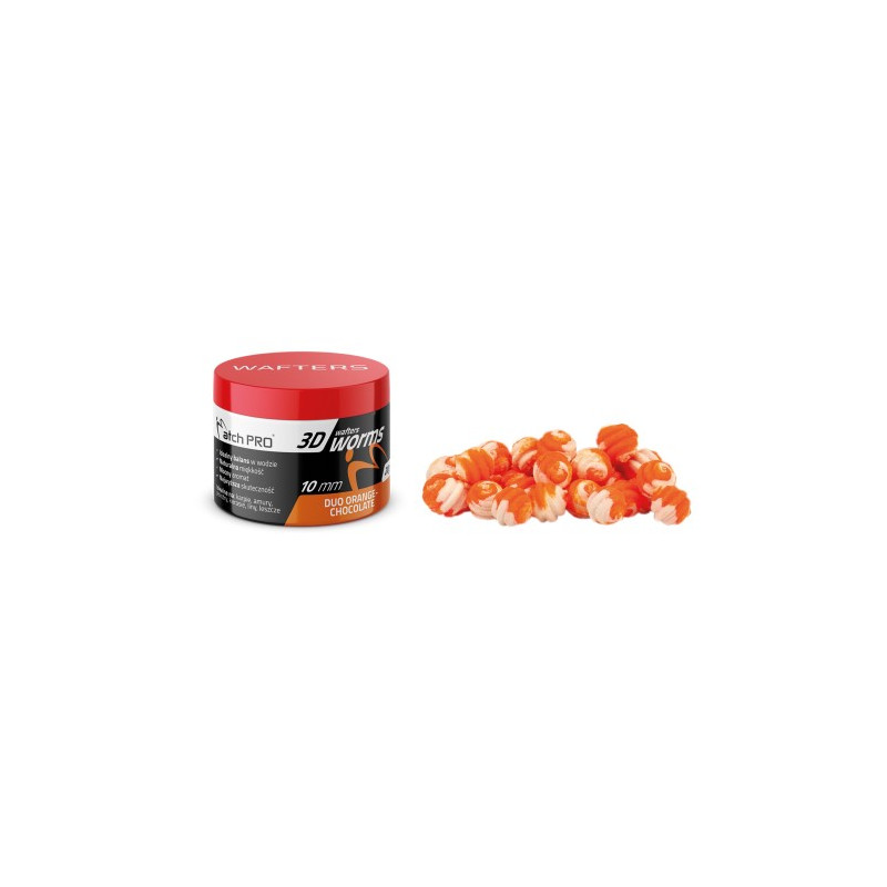 3D WORMS WAFTERS DUO OR-CHOCOLATE 10mm 20g MATCHPR