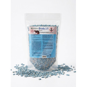 Trucizna  granulat  1000g  niebieski   BRODY