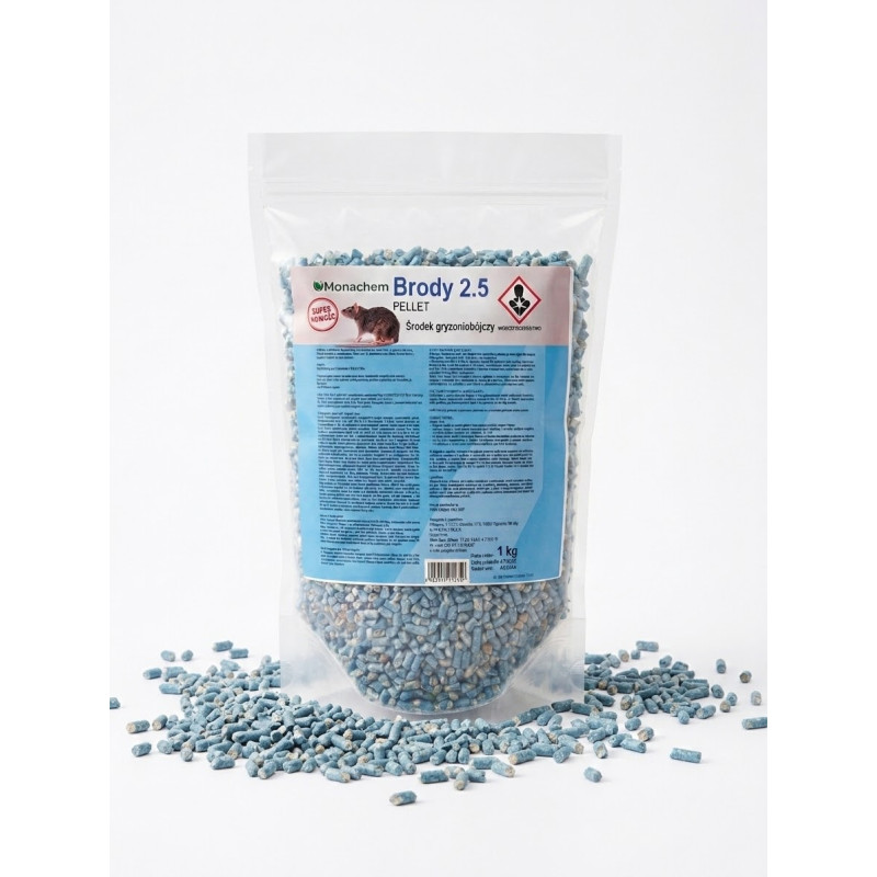 Trucizna  granulat  1000g  niebieski   BRODY
