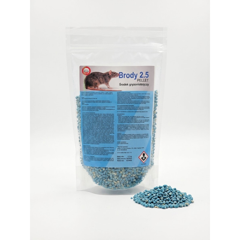 Trucizna  granulat   500g niebieski   BRODY