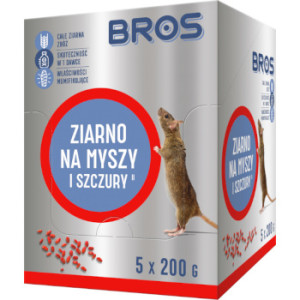 Trucizna   ziarno 1000g czerwone BROS ( 5x200 )