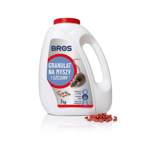 Trucizna  granulat  1000g czerwony  BROS
