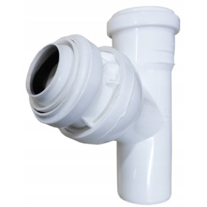 trójnik nastawny biały fi 50x50/45-90st.